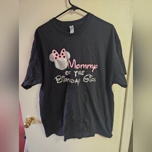 Mommy of the Birthday Girl Disney T Shirt in Black XL. Good condition